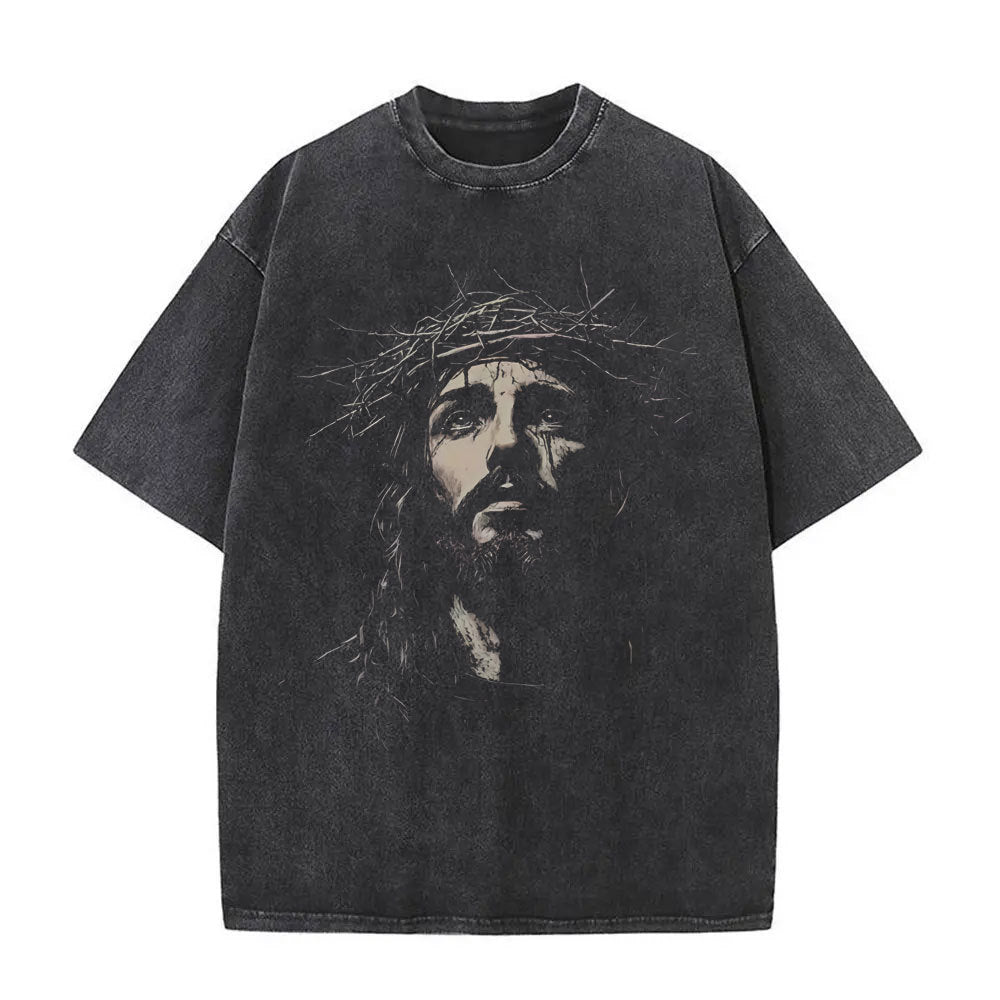 Jesus is King Vintage Washed Oversized T-shirt | Men's Edition