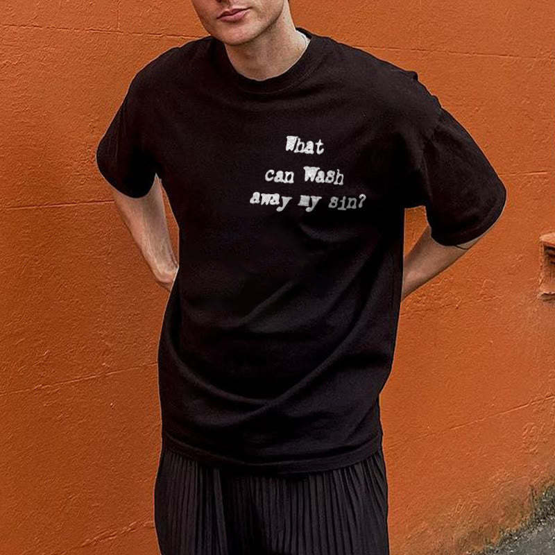 Nothing But Blood Of Jesus Print T-shirt | Mens Edition