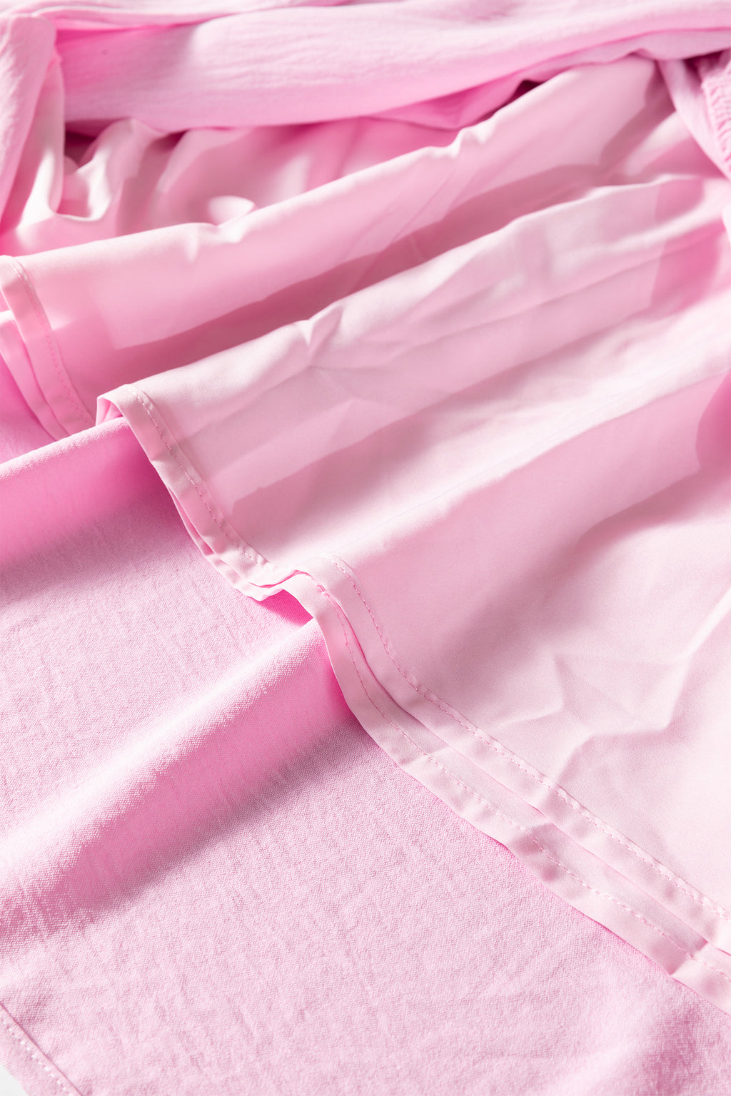 Pink Smocked Bodice Flutter Sleeve Fit Flare Tiered Midi Dress