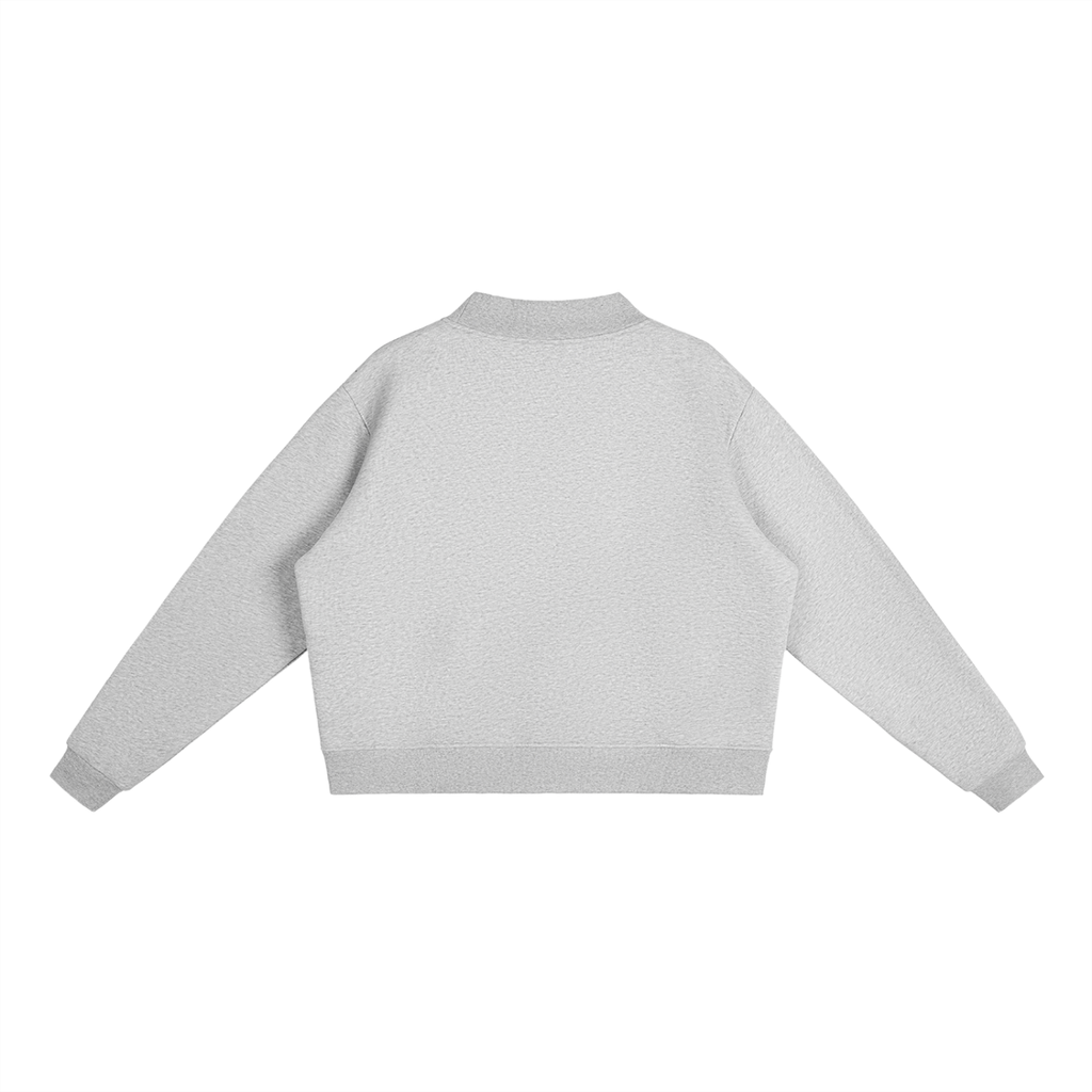 JESUS Fleece Mock-Neck Crew Sweatshirt