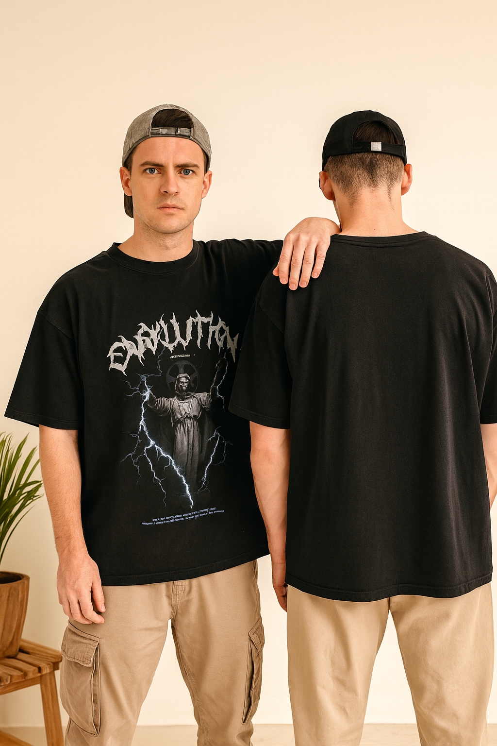 American Retro Jesus Print Short Sleeve T-shirt | Men's Edition