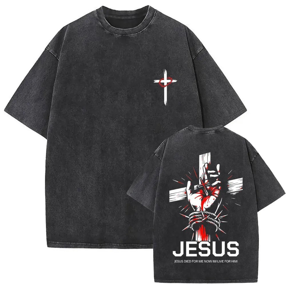Jesus is King Vintage Washed Oversized T-shirt | Men's Edition