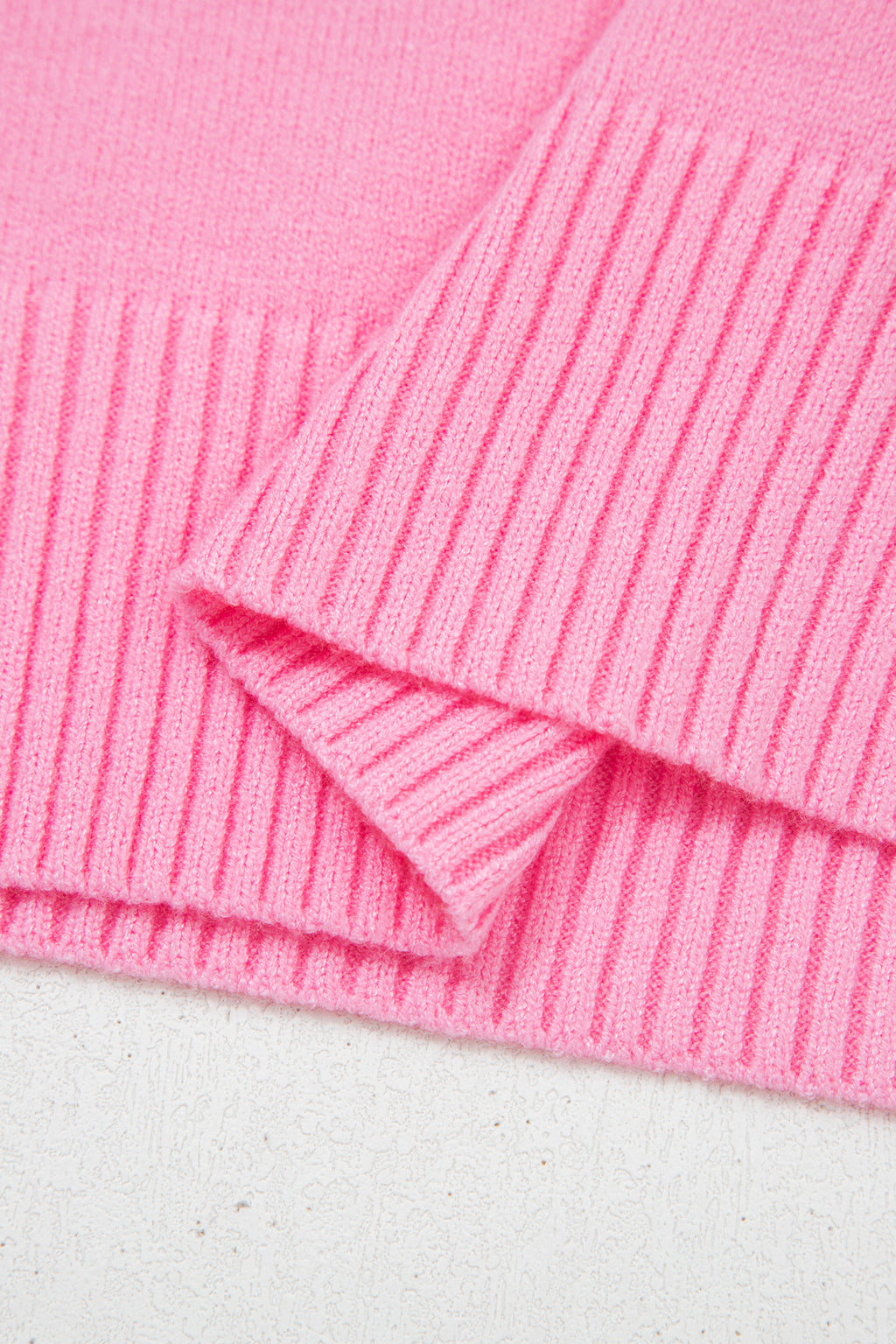 Pink Valentine Heart Graphic Cropped Short Sleeve Sweater