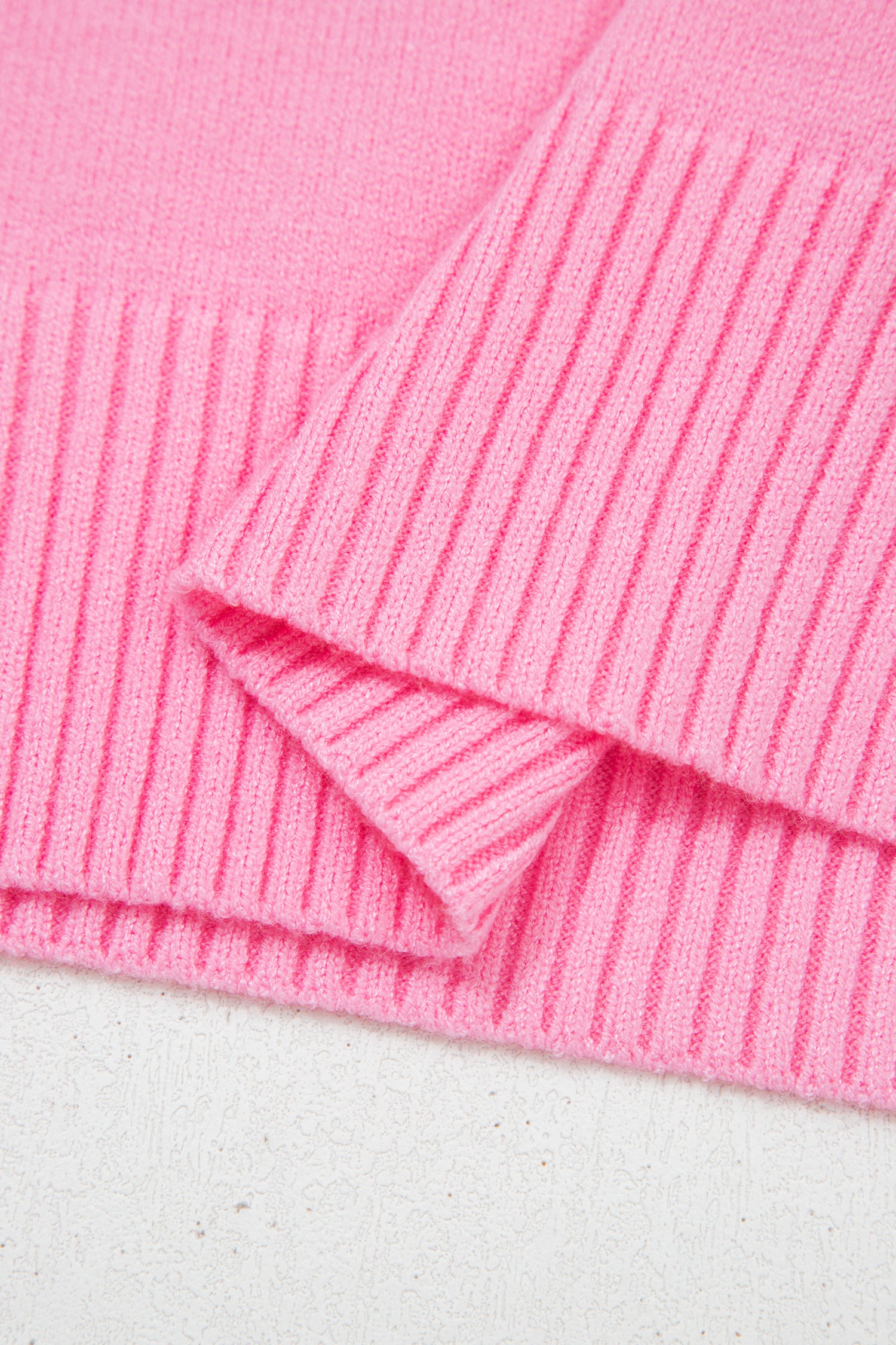 Pink Valentine Heart Graphic Cropped Short Sleeve Sweater