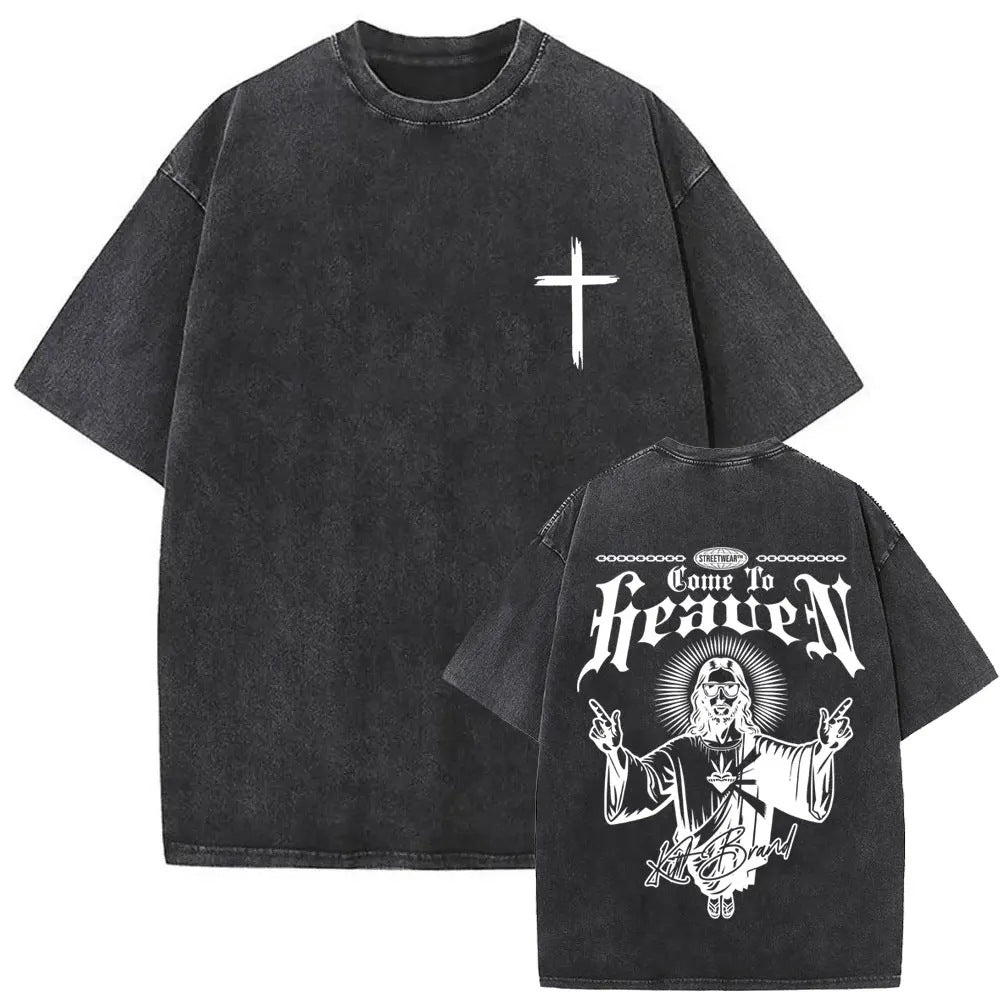 Jesus is King Vintage Washed Oversized T-shirt | Men's Edition