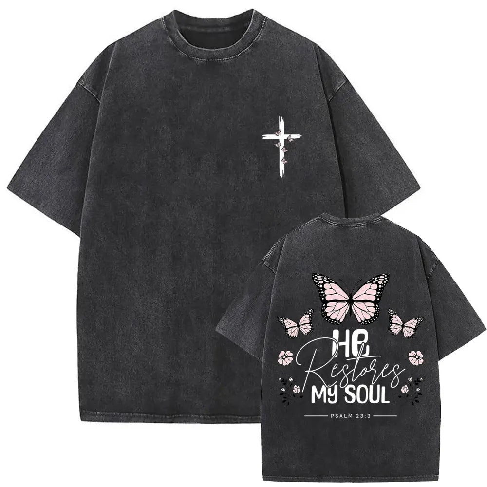 Jesus is King Vintage Washed Oversized T-shirt | Men's Edition