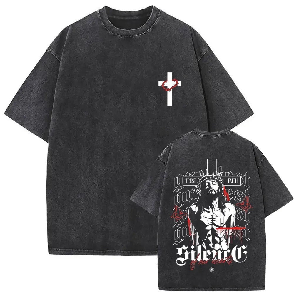 Jesus is King Vintage Washed Oversized T-shirt | Men's Edition